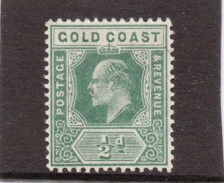 Gold Coast E V11 1907 - 13 1/2d Dull Green Sg 59 H. photo