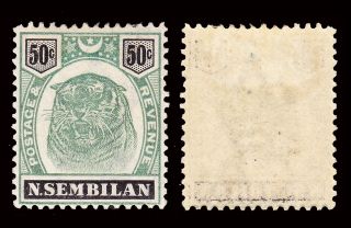 Malaya Negri Sembilan 1895 - 99 50c Sg 14 Mh Cv £90 photo
