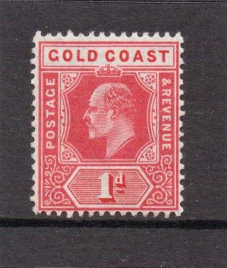 Gold Coast E V11 1907 1d Red Sg 60 V.  L.  H. photo