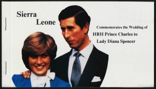 Sierra Leone 513,  5,  7 Booklet Charles & Diana Wedding photo