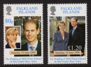 Falkland Islands 729 - 30 Prince Edward,  Sophie Rhys - Jones Wedding photo