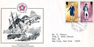 Pitcairn Island First Day Cover American Bicentennial 1976 photo