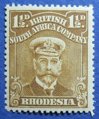 1919 Rhodesia 1 1/2d Scott 121b S.  G.  206 Nh Cs09814 photo