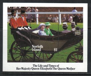 Norfolk Island 1985 Queen Mother 85th Birthday Ss - - Attractive Topical (368) photo