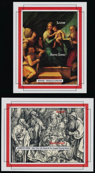 Sierra Leone 1690 - 1 Art,  Paintings,  Durer,  Raphael photo