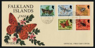 Falkland Islands 387 - 401 Fdc ' S Insects photo