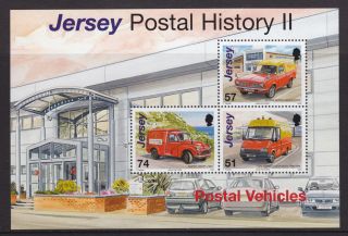 Jersey 2006 Postal Vehicles Miniature Sheet U/mint photo