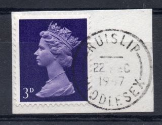 Gb = Postmark - Qe2,  `ruislip / Middlesex` Machine Cancel.  1967.  3d Machin. photo