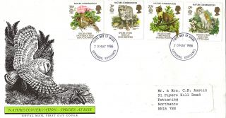20 May 1986 Nature Conservation Royal Mail First Day Cover Kettering Fdi photo
