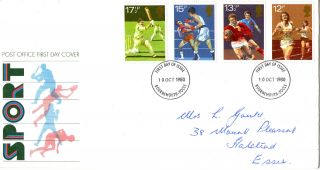 10 October 1980 Sport Centenaries Post Office First Day Cover Bournemouth Fdi photo