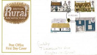 11 February 1970 Rural Architecture Post Office First Day Cover Durham Fdi photo
