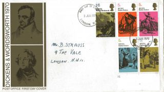 3 June 1970 Literary Anniversaries Post Office First Day Cover London Nw1 Fdi photo