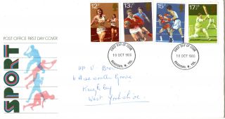 10 October 1980 Sport Centenaries Post Office First Day Cover Bradford Fdi photo