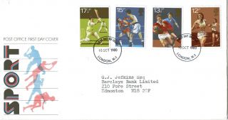 10 October 1980 Sport Centenaries Post Office First Day Cover London N1 Fdi photo