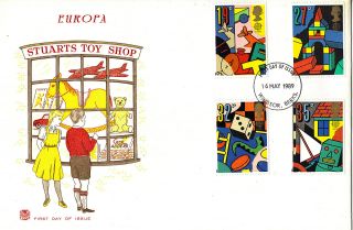 16 May 1989 Toys And Games Stuart First Day Cover Windsor Fdi photo