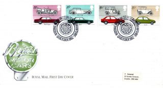 13 October 1982 British Motor Cars Royal Mail First Day Cover Nmm Beaulieu Shs photo