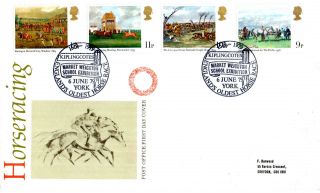 6 June 1979 Horseracing Post Office First Day Cover Kiplingcotes Shs photo