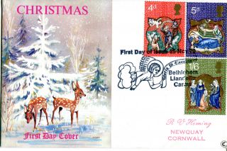 25 November 1970 Christmas Connoisseur First Day Cover Bethlehem Shs photo