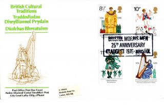 4 August 1976 British Cultural Traditions Po First Day Cover Bristol Morris Men photo