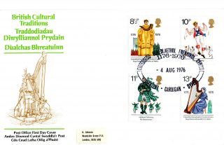 4 August 1976 British Cultural Traditions Po First Day Cover Eisttedfod Cardigan photo