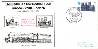 31 August 1969 Flying Scotsman Lner Summer Tour Carried Cover York Shs photo