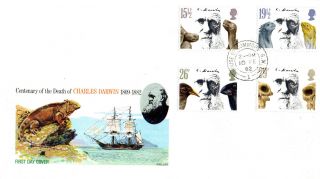10 February 1982 Charles Darwin Philart First Day Cover House Of Commons Sw1 Cds photo