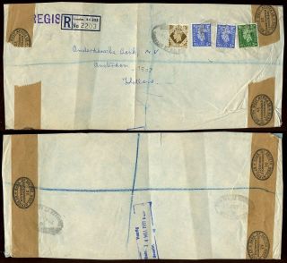 Gb Kg6 Bank Of British West Africa Perfins On Registered Env.  To Holland 1951. .  L1 photo