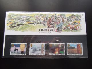 1986 Industry Year Royal Mail Presentation Pack 168 Um photo