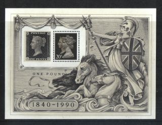 Great Britain 1990 Stamp World London 90 Ss - - Attractive Topical (mh193f) photo