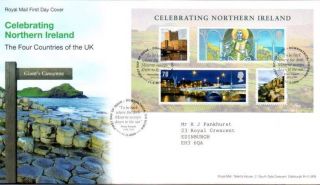 Celebrating N.  Ireland Miniature Sheet Fdc 11 - 3 - 08 Downpatrick Shs - F10 photo