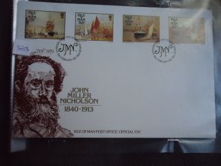 Isle Of Man First Day Cover 1987 Paintings photo