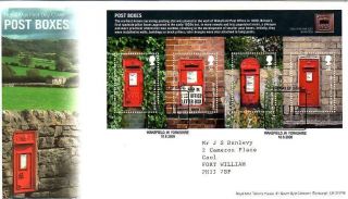 Post Boxes Miniature Sheet Fdc 18 - 8 - 09 Wakefield Shs - F10 photo