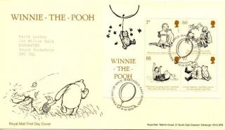 Winnie The Pooh Mini Sheet Fdc 12 - 10 - 10 Hartfield East Sussex Shs - F10 photo