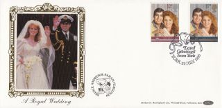 1986 Gb Benham Royal Wedding Fdc With York Special Handstamp photo