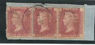 Sg 43 - 4 The 1858 - 78 Penny Red Pair &single In St.  Thomas C.  £1650++ On Cover photo