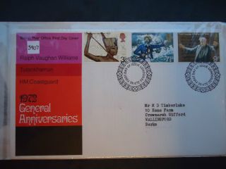Great Britain First Day Cover 1972 General Anniversaries.  London Ec Postmark photo