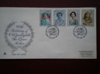 Cover Mercury 1990 90th Birthday Cat Value £4.  50 Special Hand Stamp photo