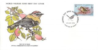 Fdc Wwf Firecrest Bird - Gb Guernsey 1978 photo