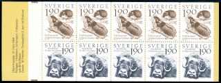 Sweden 1984 Stamp Booklet Mountain World Um (nh) Animals Lemming Musk Ox photo