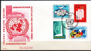 United Nations /geneve.  1970.  Different Design In Present Folder.  Fdc.  Mi: 11/1 photo