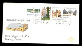 Netherlands 1975 National Monument Year Fdc C3158 photo