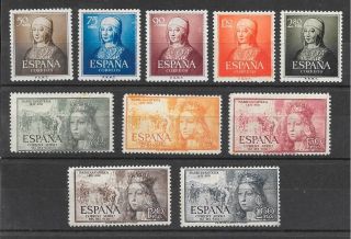 Spain: Scott 781 To 85 (not Gum Nh,  Queen Isable I Total+55$ photo