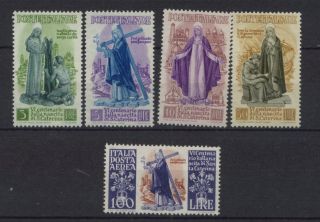 Italy 1948 Sg 698 - 702 3l - 100l St.  Catherine Of Siena A2357 photo