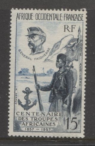 1957 French Colonies West Africa 15 Fr.  Air Mail Issue photo