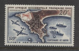 1958 French Colonies West Africa 20 Fr.  Air Mail Issue photo