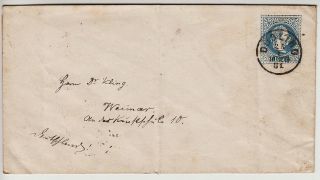 Austria 1867 10kr Postal Stationery Cover DÖbling To Weimar.  Fake??? photo