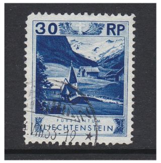 Liechtenstein - 1930,  30r Blue - Perf 11 1/2 Stamp - F/u - Sg 101b photo