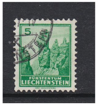Liechtenstein - 1933/5,  5r View (grilled Gum) Stamp - - Sg 128a photo