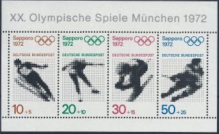 Germany 1971 Sg Ms1593 Winter Olympics Sapporo Mini Sheet A 012 photo