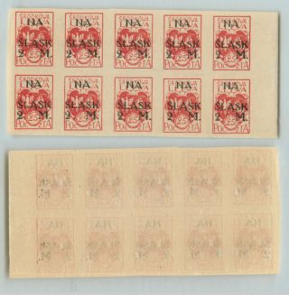Central Lithuania,  1921,  Sc B1, ,  Imperf,  Block Of 10.  D5779 photo